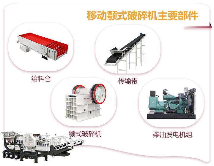 小型移動(dòng)顎式破碎車一體式生產(chǎn)，占地面積小